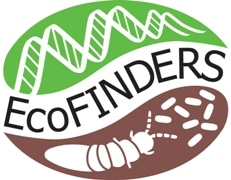 Picture: The graphic shows the logo of the research project Ecological Function and Biodiversity Indicators in European Soils, Ecofinders.